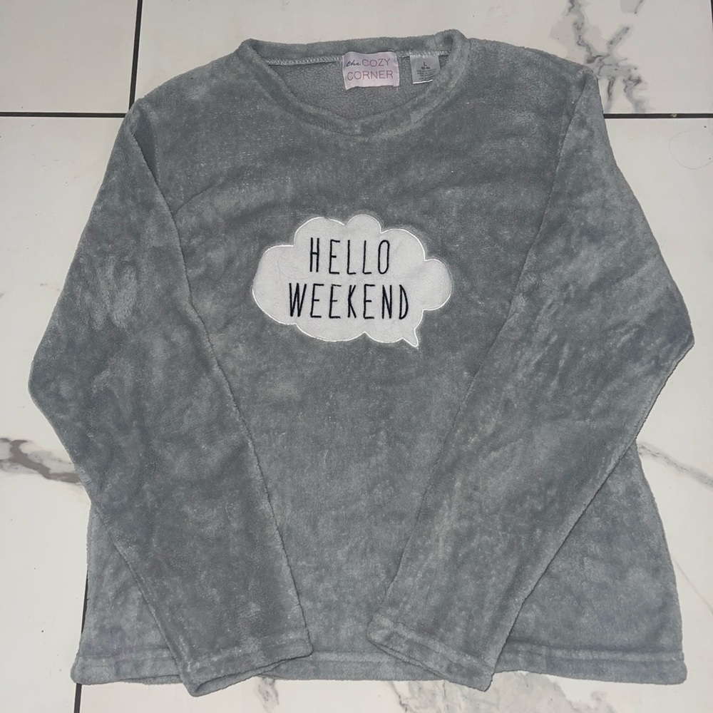 Grey Soft Long Sleeve Top